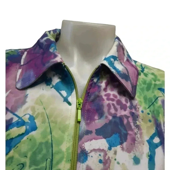 Joseph Ribkoff Water  Colour Lined jacket With 3/4 Length Rolled Sleeve 6 - Picture 3 of 11